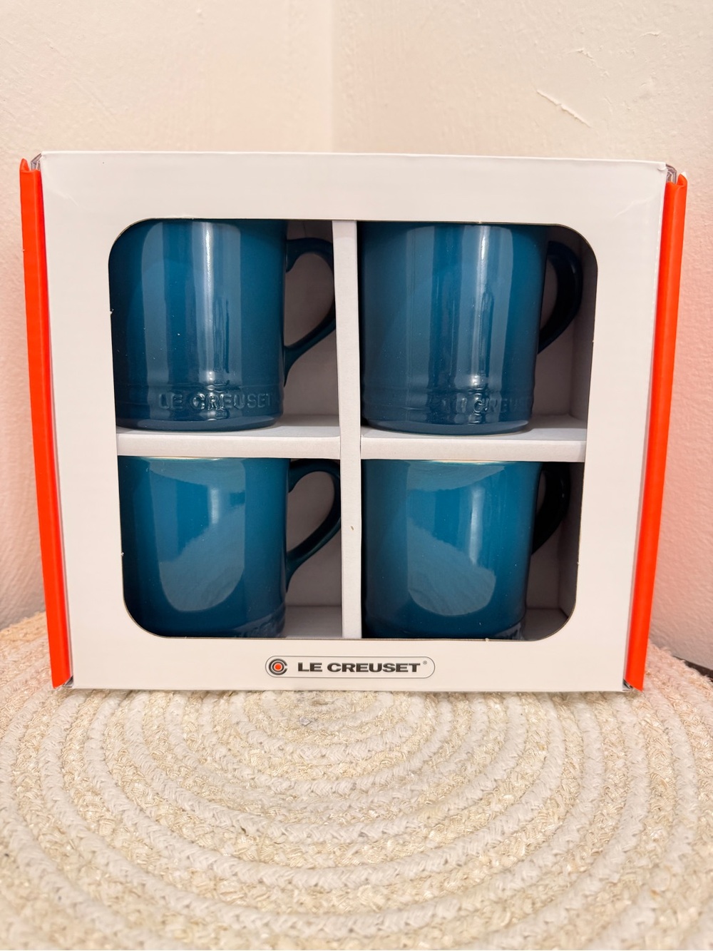 Le Creuset Seattle Mugs Set of 4 – Deep Teal – 14 oz – NWT